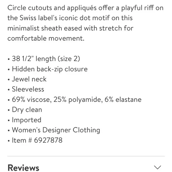 NWOT Akris punto Circle Cut Out Sleeveless Sheath Dress Size 4 Cream - Picture 10 of 11